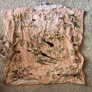 RED Valentino Peach Floral Wrap